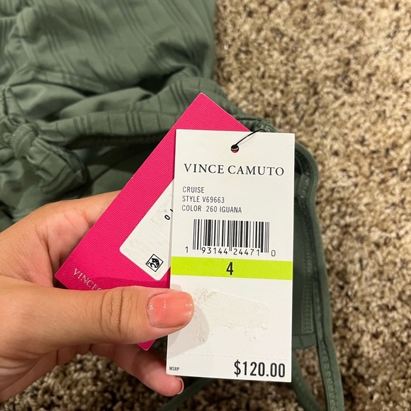 Vince Camuto Molded Cup Wrap Front One Piece Swimsuit - Ripple Effect - Picture 6 of 6